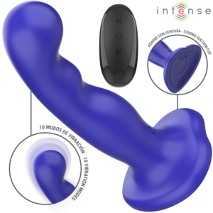 Intense Remote Control-Shorty Vibrator mit Saugnapf Blau