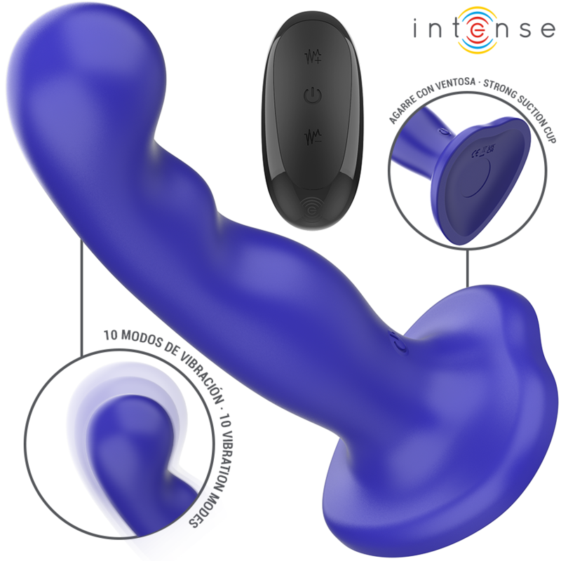 Intense Remote Control-Shorty Vibrator mit Saugnapf Blau · Vibratoren