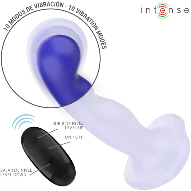 Intense Remote Control-Shorty Vibrator mit Saugnapf Blau · Vibratoren (Bild 4)