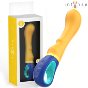 Intense High Tech-Shaggy G-Punkt-Vibrator Gelb-Silikon