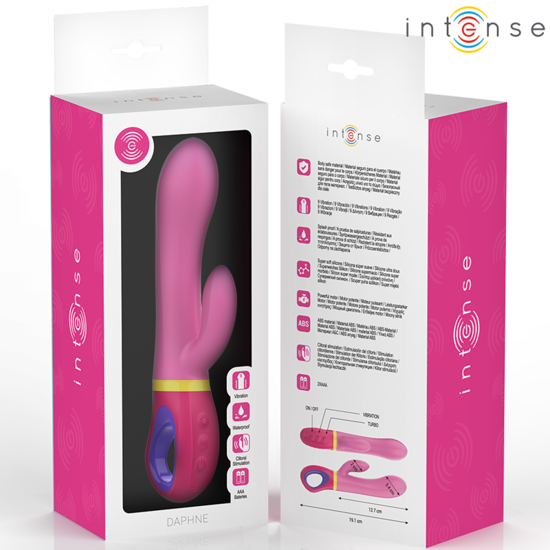 Intense High Tech-Daphne Rabbit Rosa Vibrator-Silikon, Wasserdicht · Vibratoren (Bild 6)