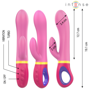 Intense High Tech-Daphne Rabbit Rosa Vibrator-Silikon, Wasserdicht · Vibratoren (Bild 2)
