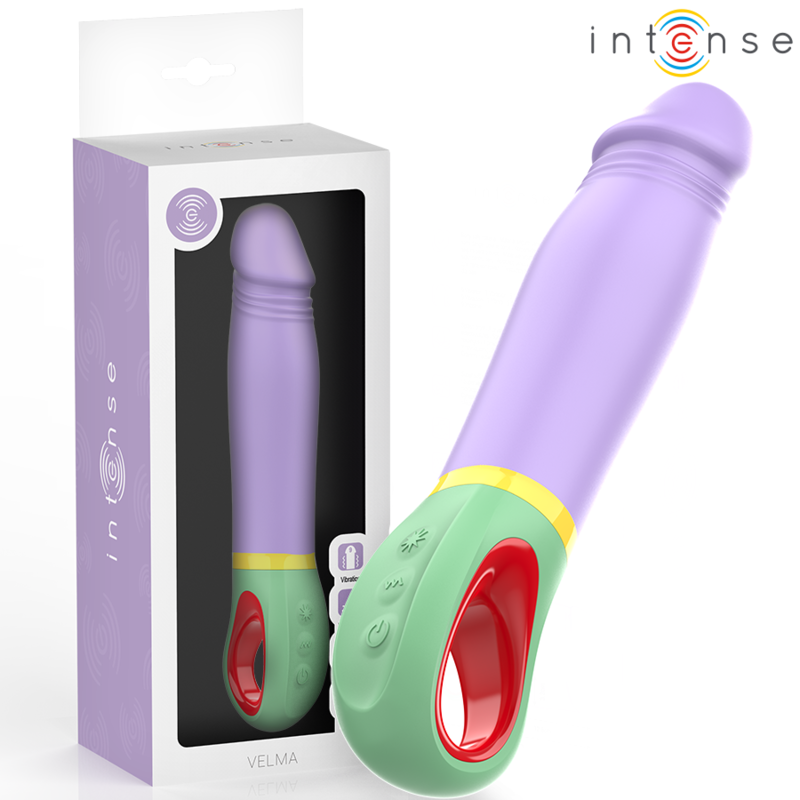 Intense High Tech-Velma Klassischer Vibrator Lila-Silikon, wasserdicht