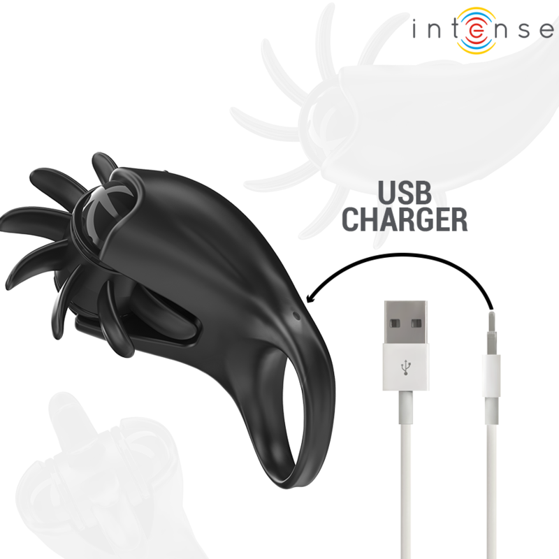 Intense For Him-Mabel Vibrierende Ring 10 Vibrationen mit Stimulator · Sextoys (Bild 6)
