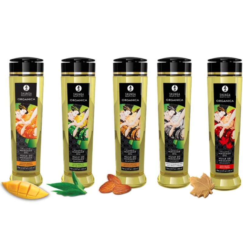 Shunga Oils-Organisches Massageöl Mango-240 ml · Kosmetika & Aphrodisiaka (Bild 2)