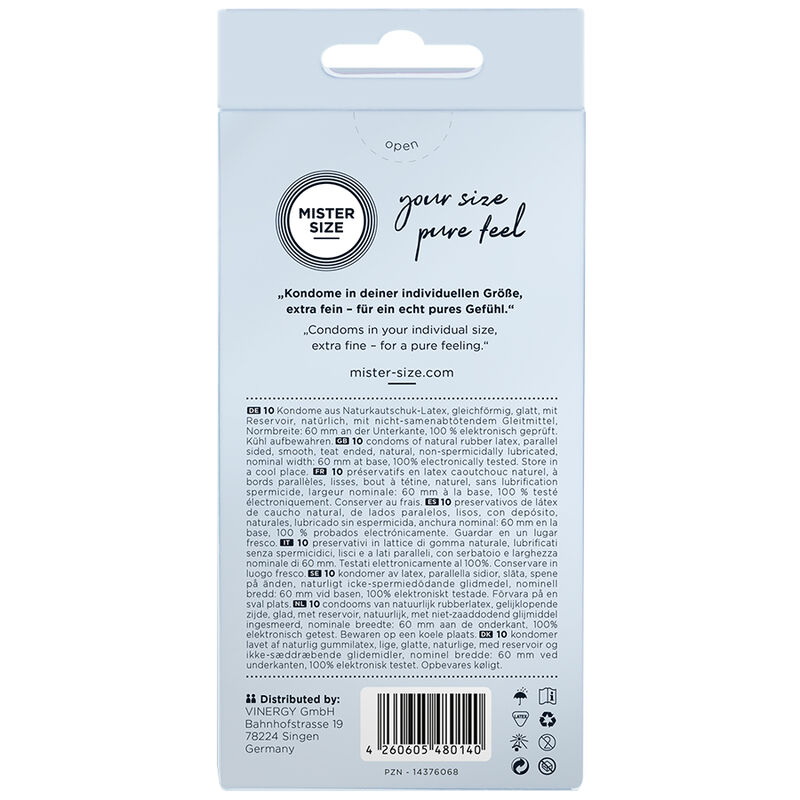 Mister Size-Condom Size Xl 60 mm (10 Stk.) -Lactice · Kondome (Bild 3)