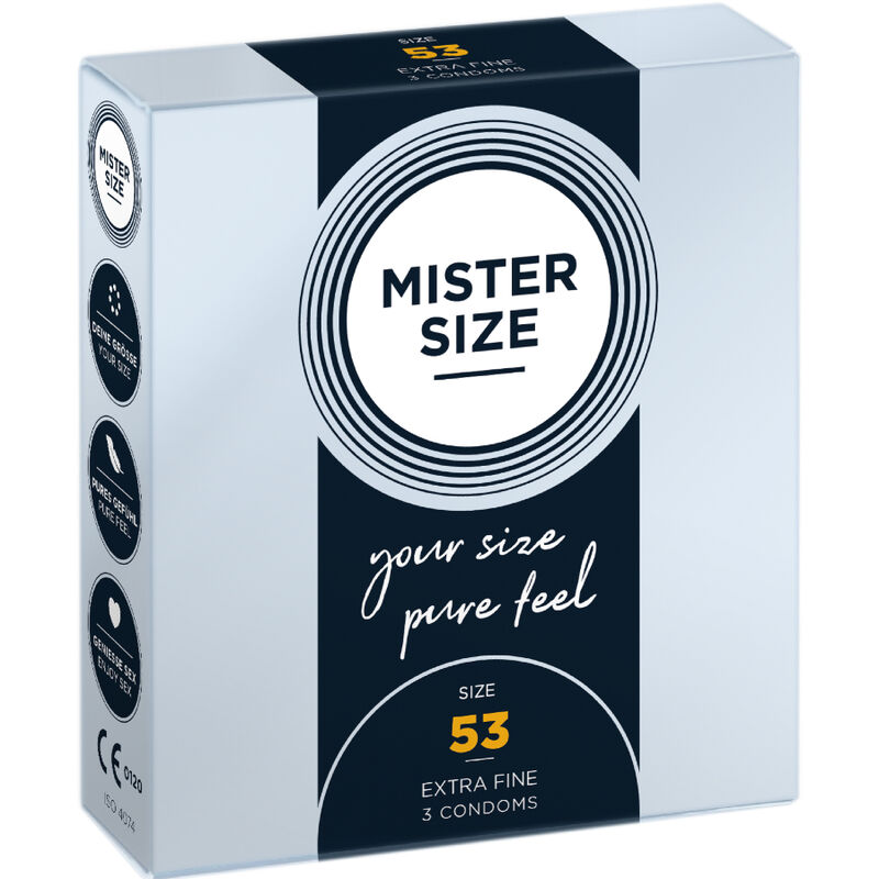 Mister Size-Kondom Größe M 53 mm (3 Stk.) -Milch · Kondome