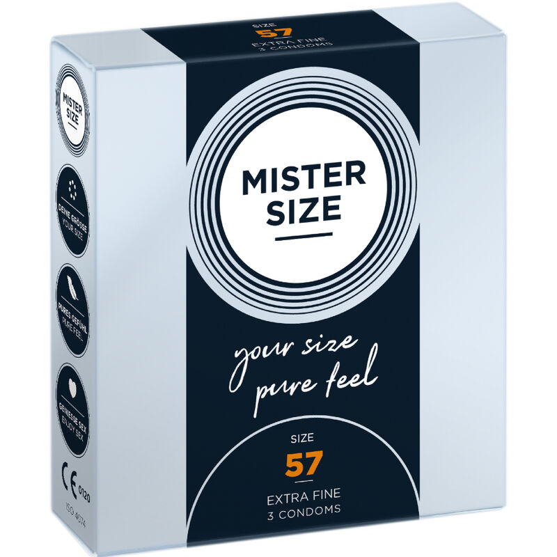 Mister Size-Kondom Größe L 57 mm (3 Stk.)-Latex