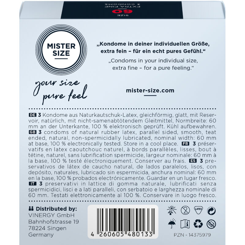 Mister Size-Kondom Size Xl 60 mm (3 Einheiten)-Latex · Kondome (Bild 3)