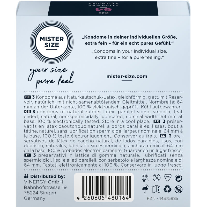 Mister Size-Kondom Größe Xxl 64 mm (3 Stk.)-Milch · Kondome (Bild 2)