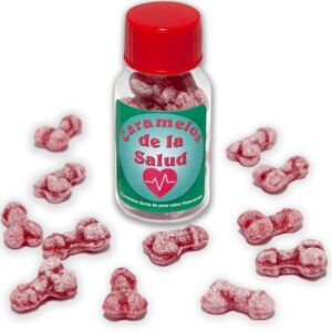 Diablo Picante-12 Süßigkeiten Form Penis Erdbeeren/Kiliegie · Scherzartikel
