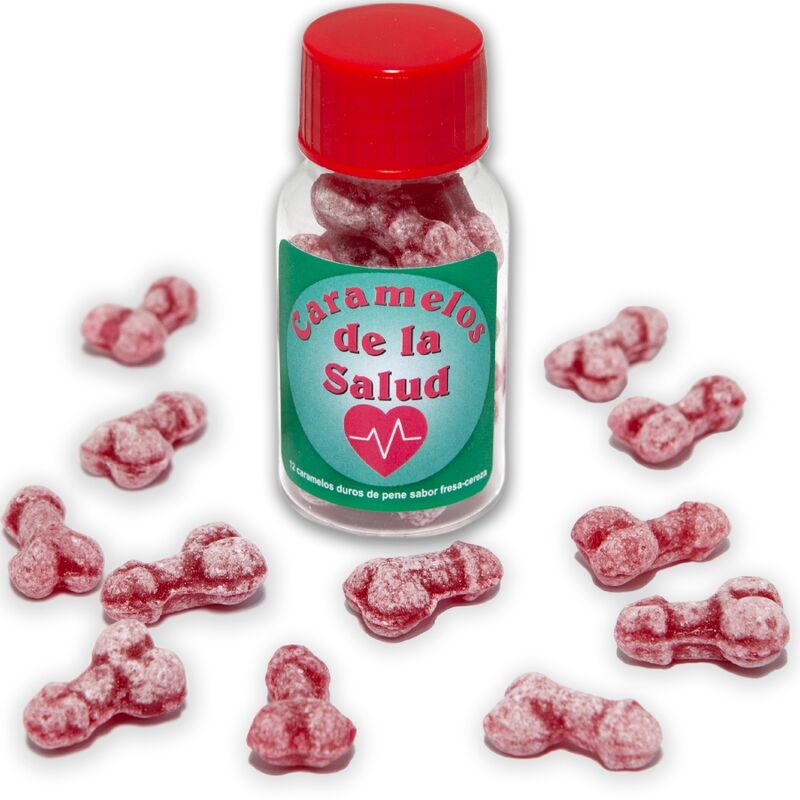Diablo Picante-12 Bonbons Gesundheit Penisform Erdbeere/Kirsche