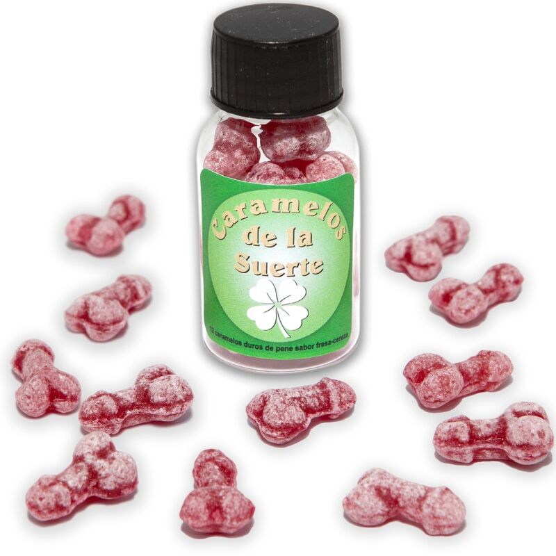 Diablo Picante-12 penisförmige Erdbeeren/Kilien · Scherzartikel
