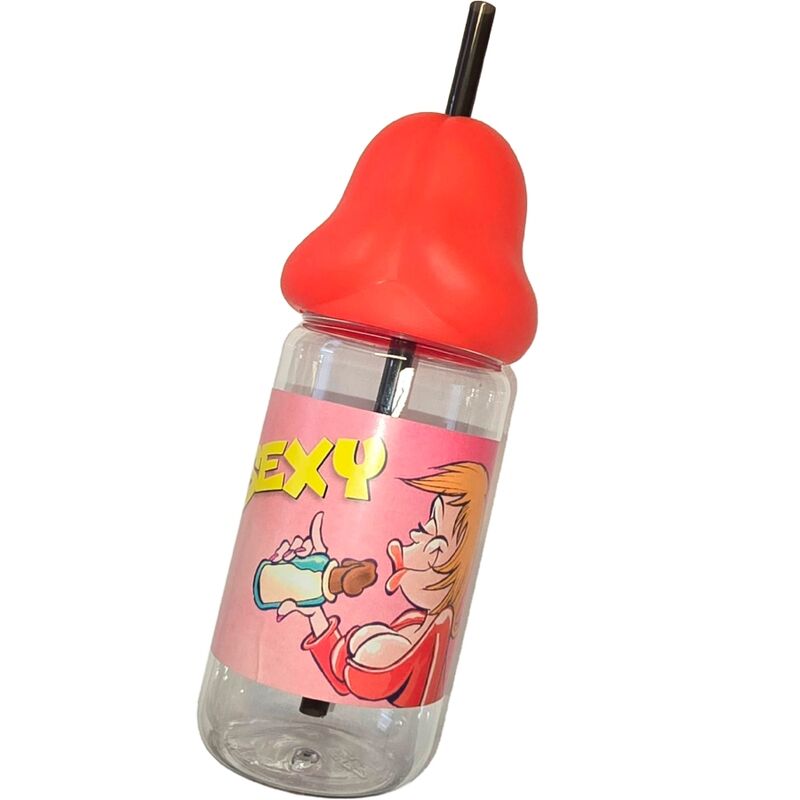 Diablo Picante-Flasche in Penis-Form 360 ml Rot · Scherzartikel