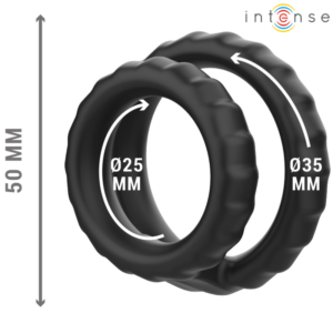 Intense For Him-Dewey Penisring Double Silikon Schwarz Model 2 · Sextoys (Bild 3)
