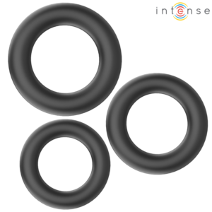 Intense For Him-Hugh 3 Silikon Penis Ringe Schwarz · Sextoys