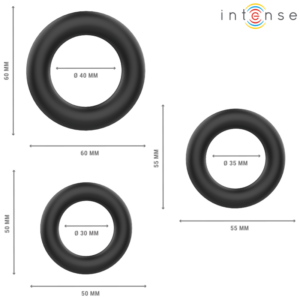 Intense For Him-Hugh 3 Silikon Penis Ringe Schwarz · Sextoys (Bild 2)