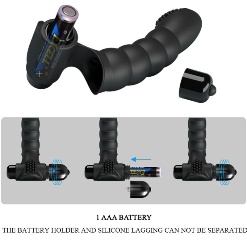Fun Toys-Alexander Vibrator Finger 10 Schwarz-Silikon-Schwingungen · Vibratoren (Bild 4)