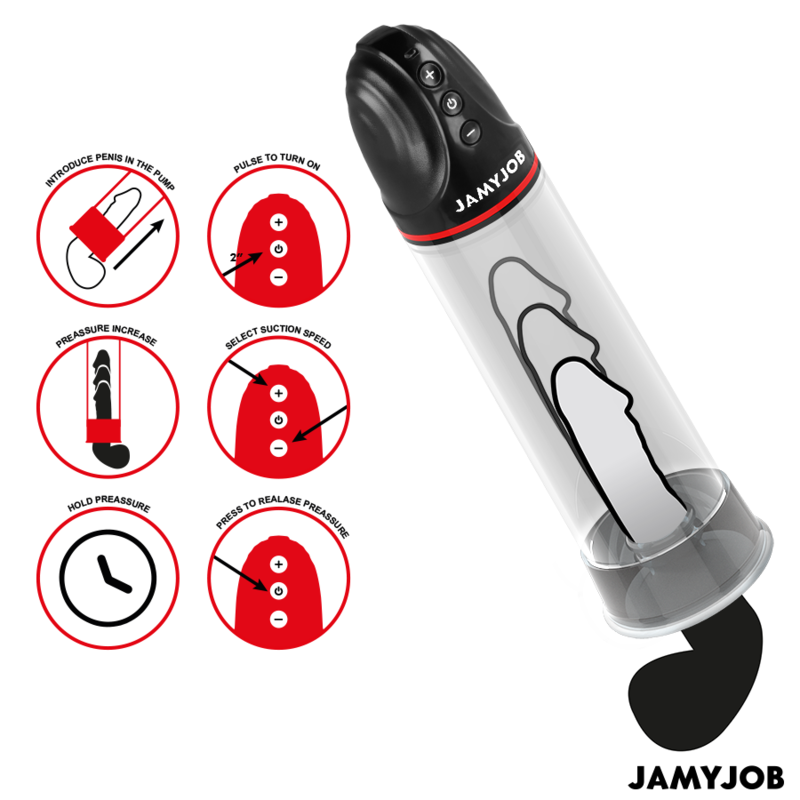 Jamyjob-Xpand Automatische Pumpe, 3 Saugstufen