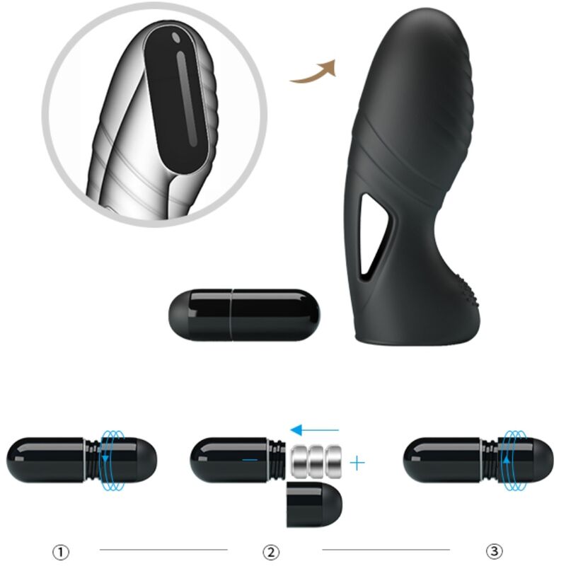 Fun Toys-Alan Vibrator Silikon Finger Schwarz · Vibratoren (Bild 8)