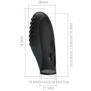 Fun Toys-Gilo Silikon Finger Vibrator, Schwarz · Vibratoren (Bild 3)