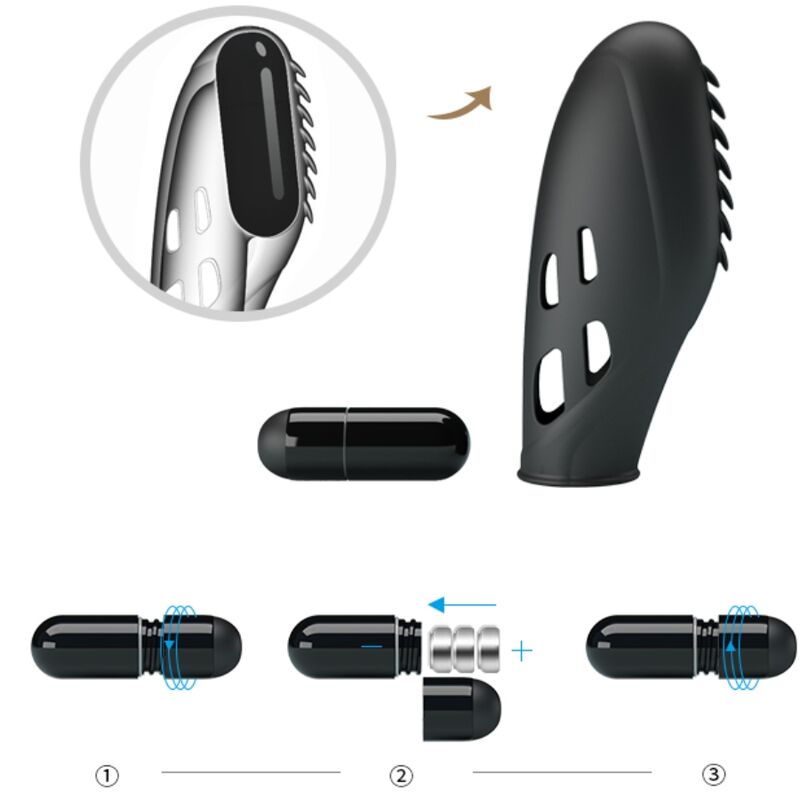 Fun Toys-Gilo Silikon Finger Vibrator, Schwarz · Vibratoren (Bild 8)