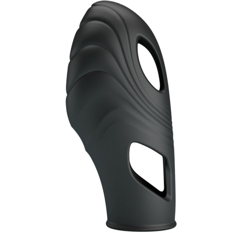 Fun Toys-Lich Fingervibrator aus Silikon, Schwarz