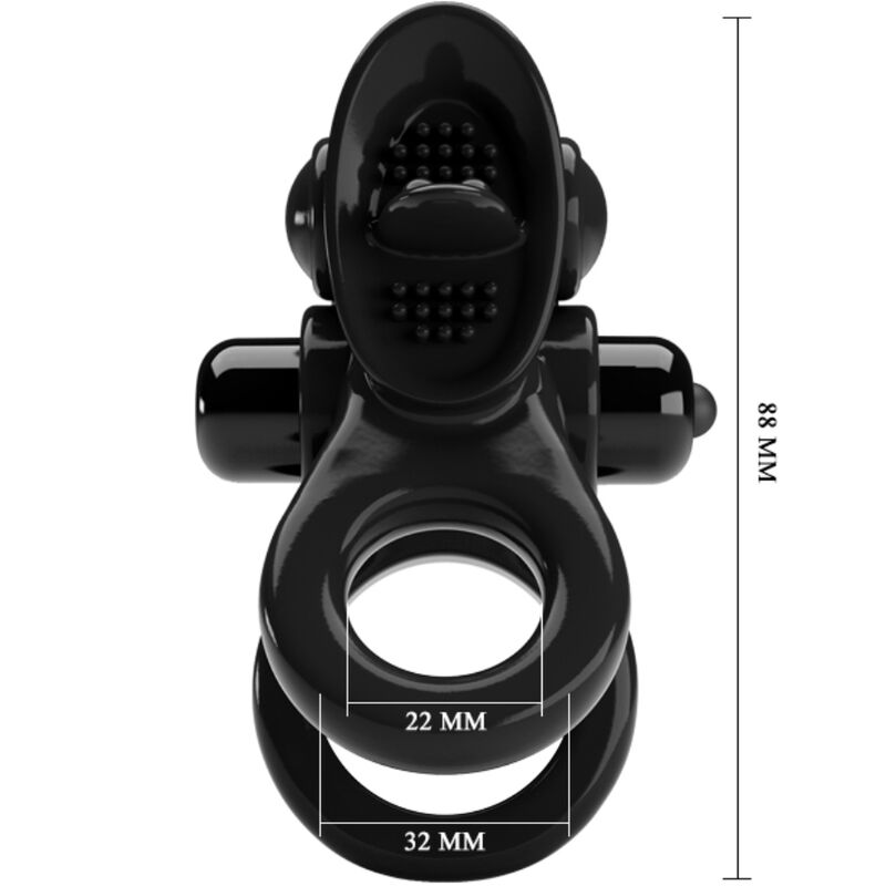 For Him-Ring Ring Ring Vibrationsringe Doppel mit Stimulator · Sextoys (Bild 5)