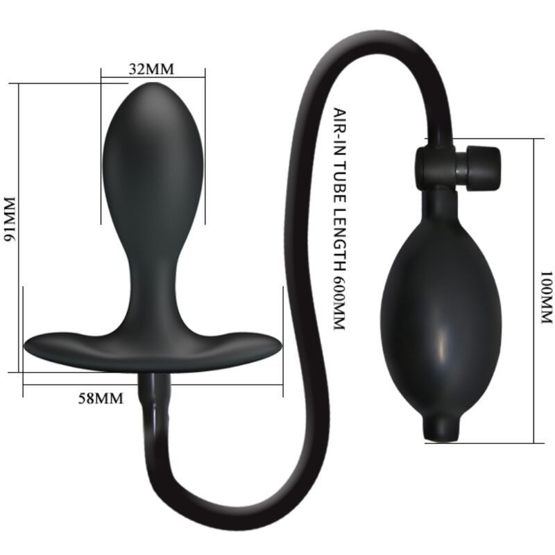 Anal Toys-Analplug Schwarz-Silikon, Wasserdicht · Sextoys (Bild 3)
