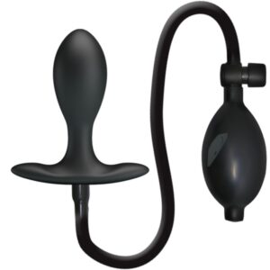 Anal Toys-Aufblasbarer Analplug Schwarz-Silikon, wasserdicht