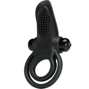 For Him-Doppelter Vibro-Ring + Klitoris-Stimulator 10 Vibrationsstufen