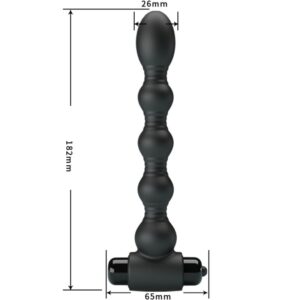 Anal Toys-Lynn Analplug Silikon, 10 Vibrationen, Schwarz-10 Geschwindigkeiten · Sextoys (Bild 3)