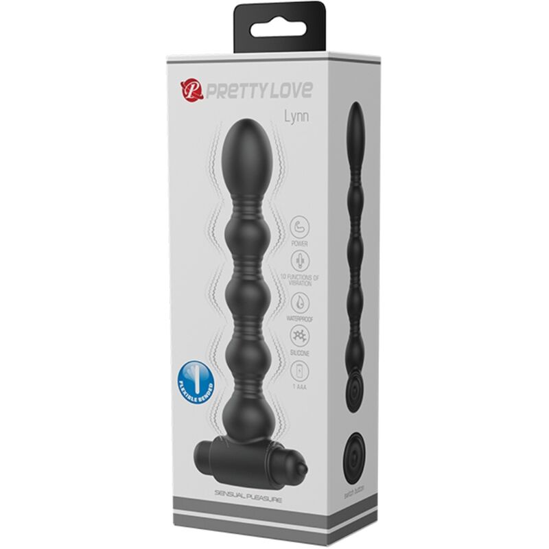 Anal Toys-Lynn Analplug Silikon, 10 Vibrationen, Schwarz-10 Geschwindigkeiten · Sextoys (Bild 6)