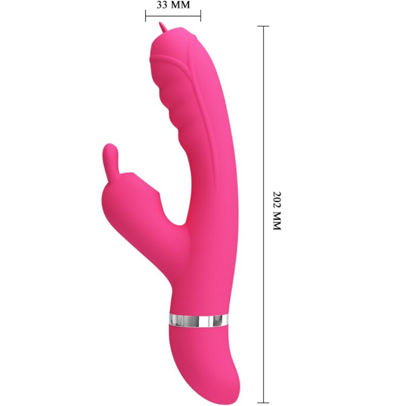 High Tech-Phoenix Rabbit Vibrator Multifunktion Rosa-Silikon, 7 · Vibratoren (Bild 4)