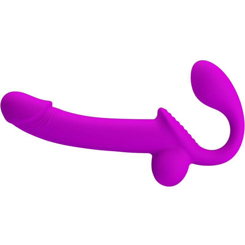 High Tech-Kelpie Double Strap-on Stimulator Lila-Silikon, Wasserdicht · Vibratoren (Bild 2)