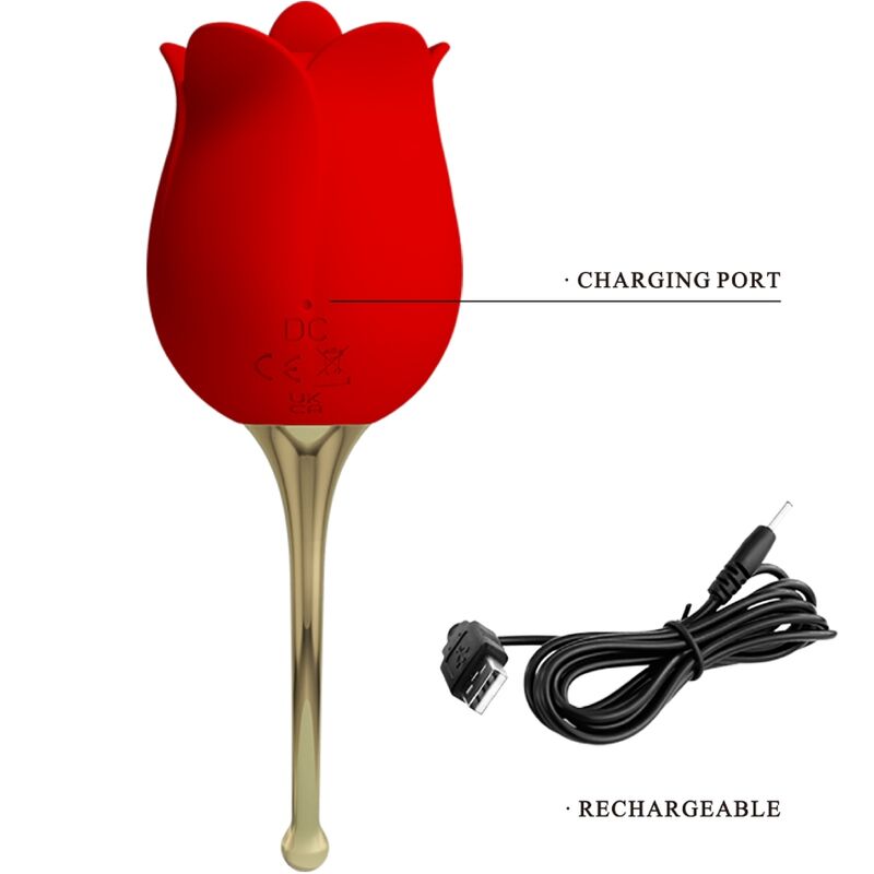 High Tech-Rose Lover Stimulator Klitoris 12 Vibrationen · Vibratoren (Bild 3)