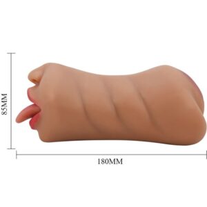 Crazy Bull-Sarah Masturbator Doppel Mund und Vagina Flesh-TPR · Sextoys (Bild 2)