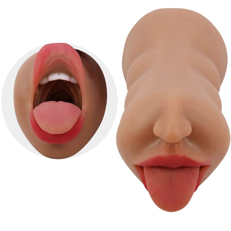 Crazy Bull-Sarah Masturbator Doppel Mund und Vagina Flesh-TPR · Sextoys (Bild 4)