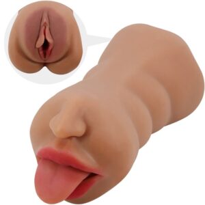 Crazy Bull-Sarah Masturbator Doppel Mund und Vagina Flesh-TPR · Sextoys (Bild 6)