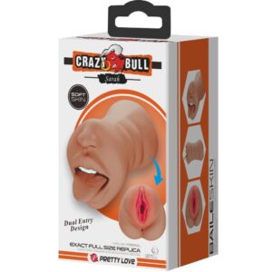 Crazy Bull-Sarah Masturbator Doppel Mund und Vagina Flesh-TPR · Sextoys (Bild 5)