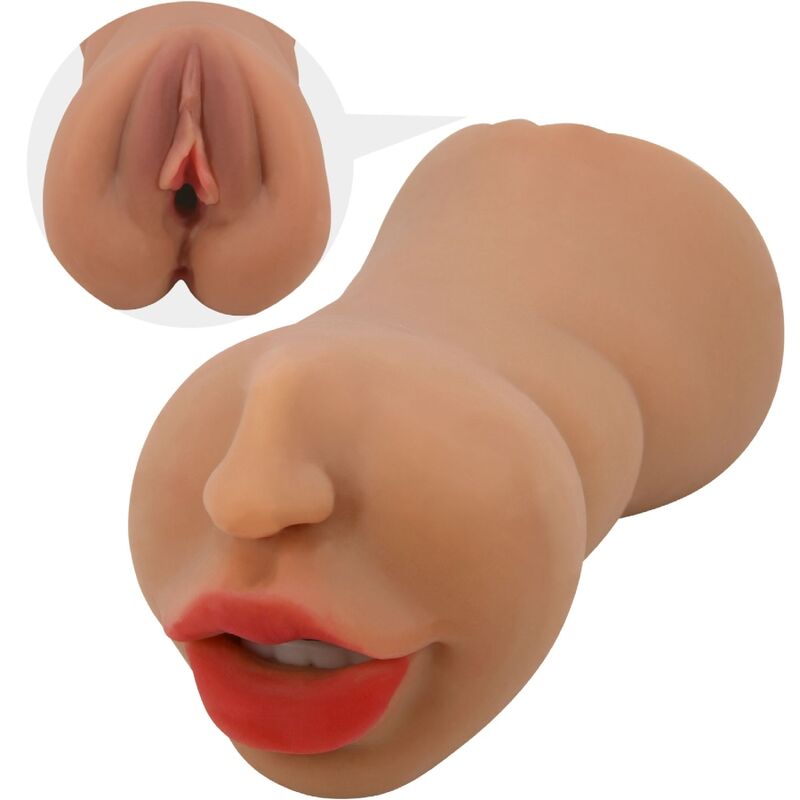 Crazy Bull-Zoey Masturbator Doppel Mund & Vagina Flesh-TPR · Sextoys (Bild 6)