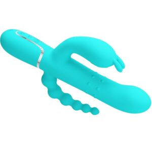 High Tech-Cammy 4 in 1 Triple Rabbit Vibrator Blau-Silikon · Vibratoren (Bild 4)