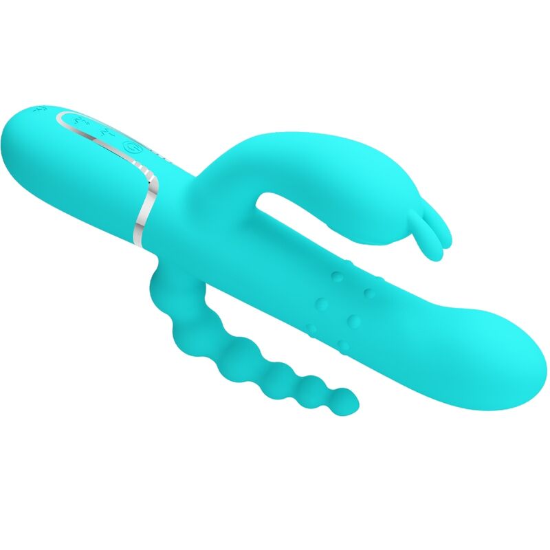 High Tech-Cammy 4 in 1 Triple Rabbit Vibrator Blau-Silikon · Vibratoren (Bild 4)