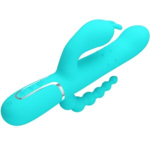 High Tech-Cammy 4 in 1 Triple Rabbit Vibrator Blau-Silikon · Vibratoren (Bild 5)