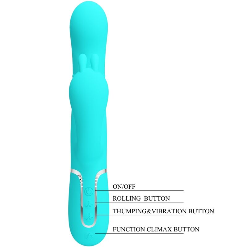 High Tech-Cammy 4 in 1 Triple Rabbit Vibrator Blau-Silikon · Vibratoren (Bild 8)