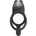 For Him-Seth Vibrationsring Double Kaninchen 7 Schwarz-Silikon Vibrationen · Sextoys