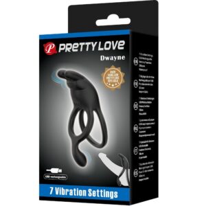 For Him-Seth Vibrationsring Double Kaninchen 7 Schwarz-Silikon Vibrationen · Sextoys (Bild 9)