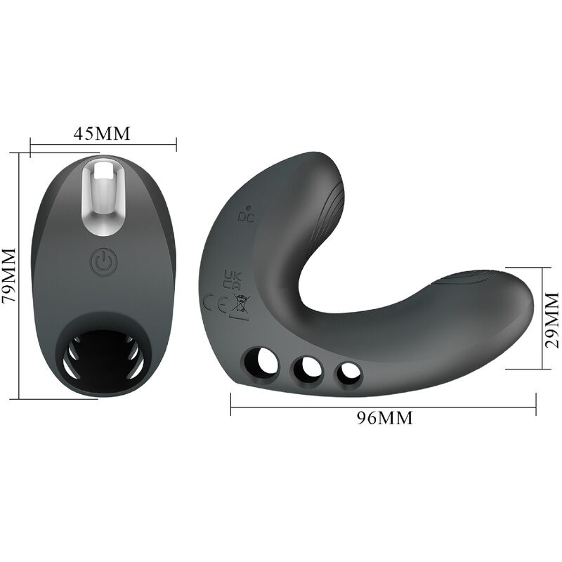 Fun Toys-Camelia Vibrator für Finger 7 Schwarz-Silikon-Schwingungen · Vibratoren (Bild 2)