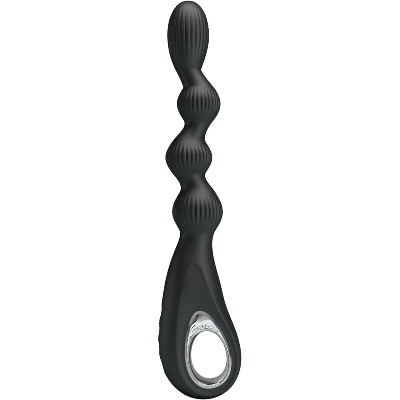 Anal Toys-Federer Analvibrator 12 Vibrationsstufen Schwarz-Silikon, 12