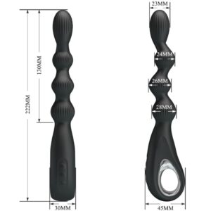Anal Toys-Federer Vibrator Anal 12 Schwarz-Silikon-Vibrationen, 12 · Vibratoren (Bild 4)